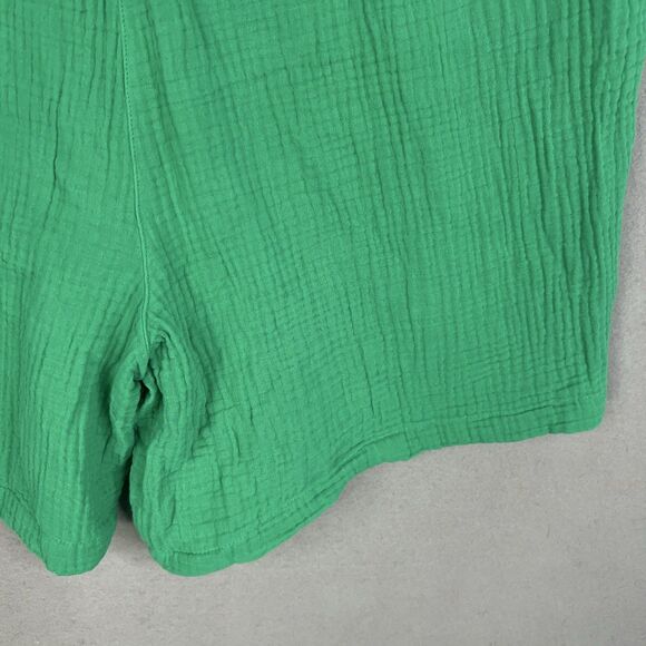 J Jill Shorts Womens XL Kelly Green Crinkle Gauze Coastal Casual Resort Vacation - Picture 9 of 14
